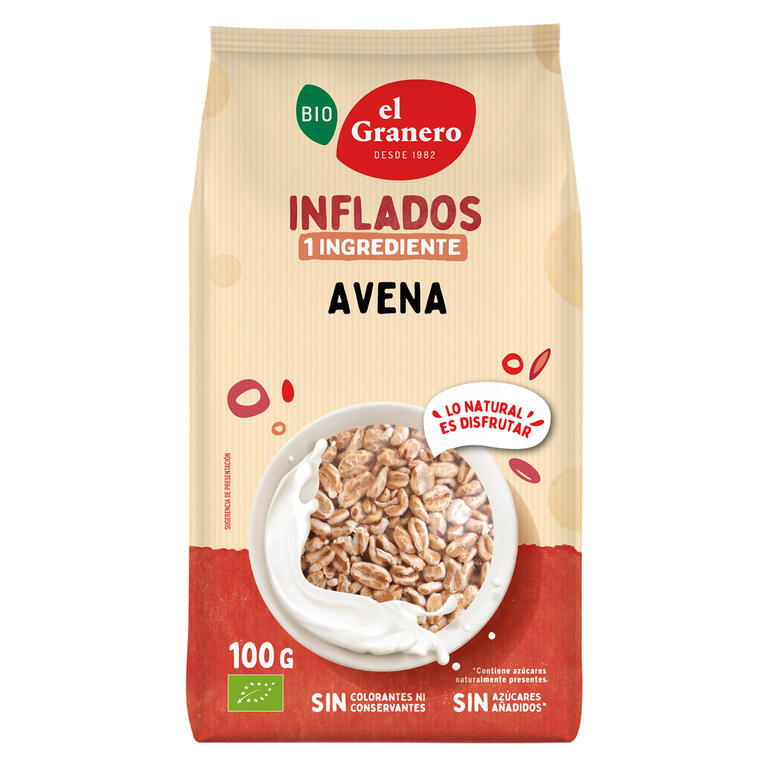 Avena Inflada Bio · El Granero Integral · 100 gramos