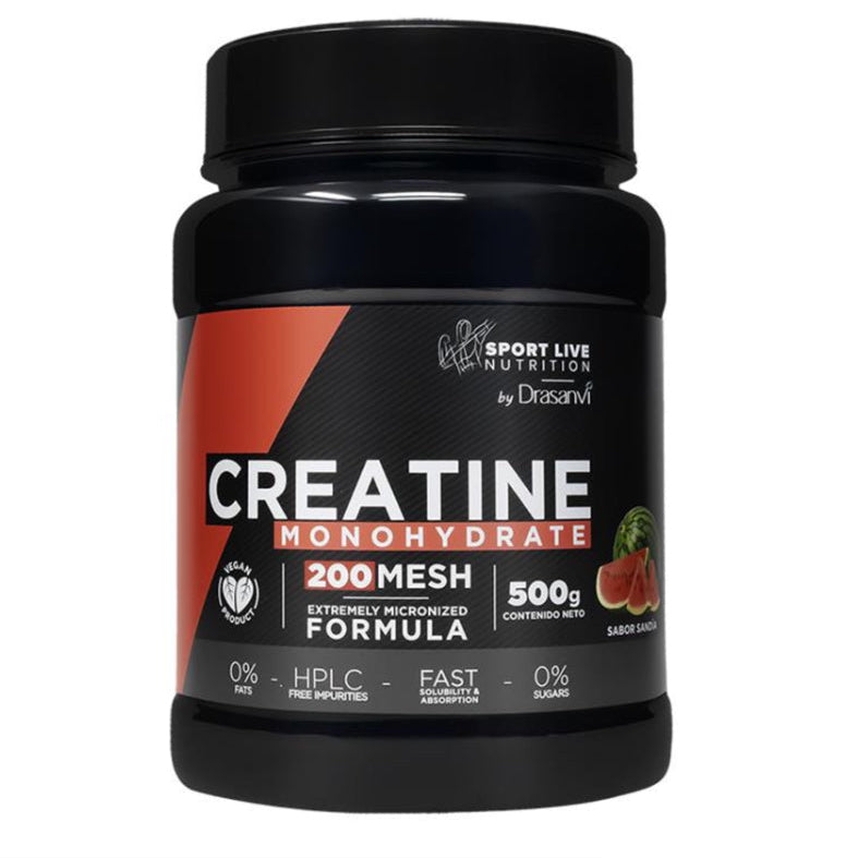 Creatina Monohidrato 200 MESH Sandía · Sport Live · 500 gramos