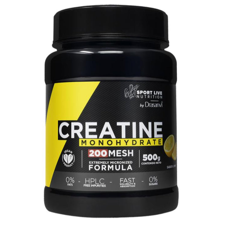 Creatina Monohidrato 200 MESH Limón · Sport Live · 500 gramos