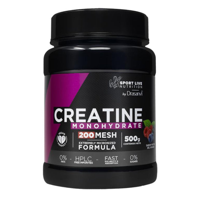 Creatina Monohidrato 200 MESH Frutos del Bosque · Sport Live · 500 gramos