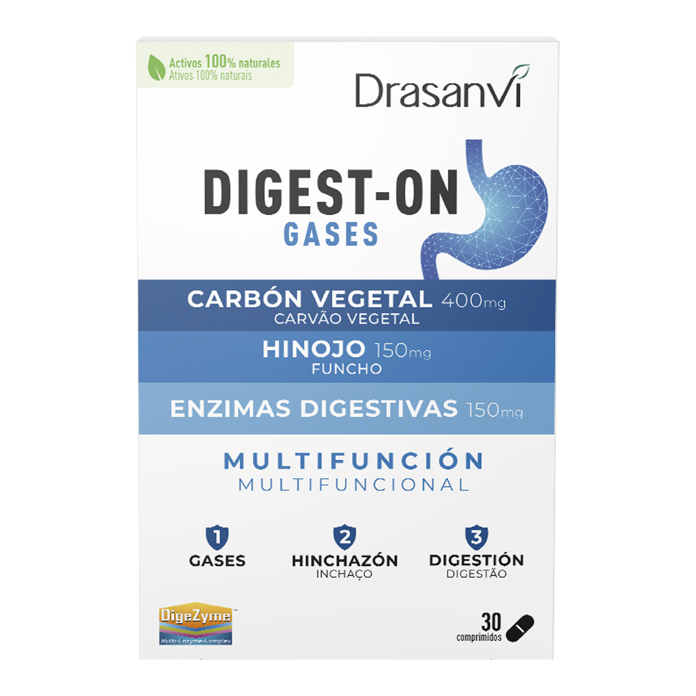 Digest-On: Gases · Drasanvi · 30 comprimidos