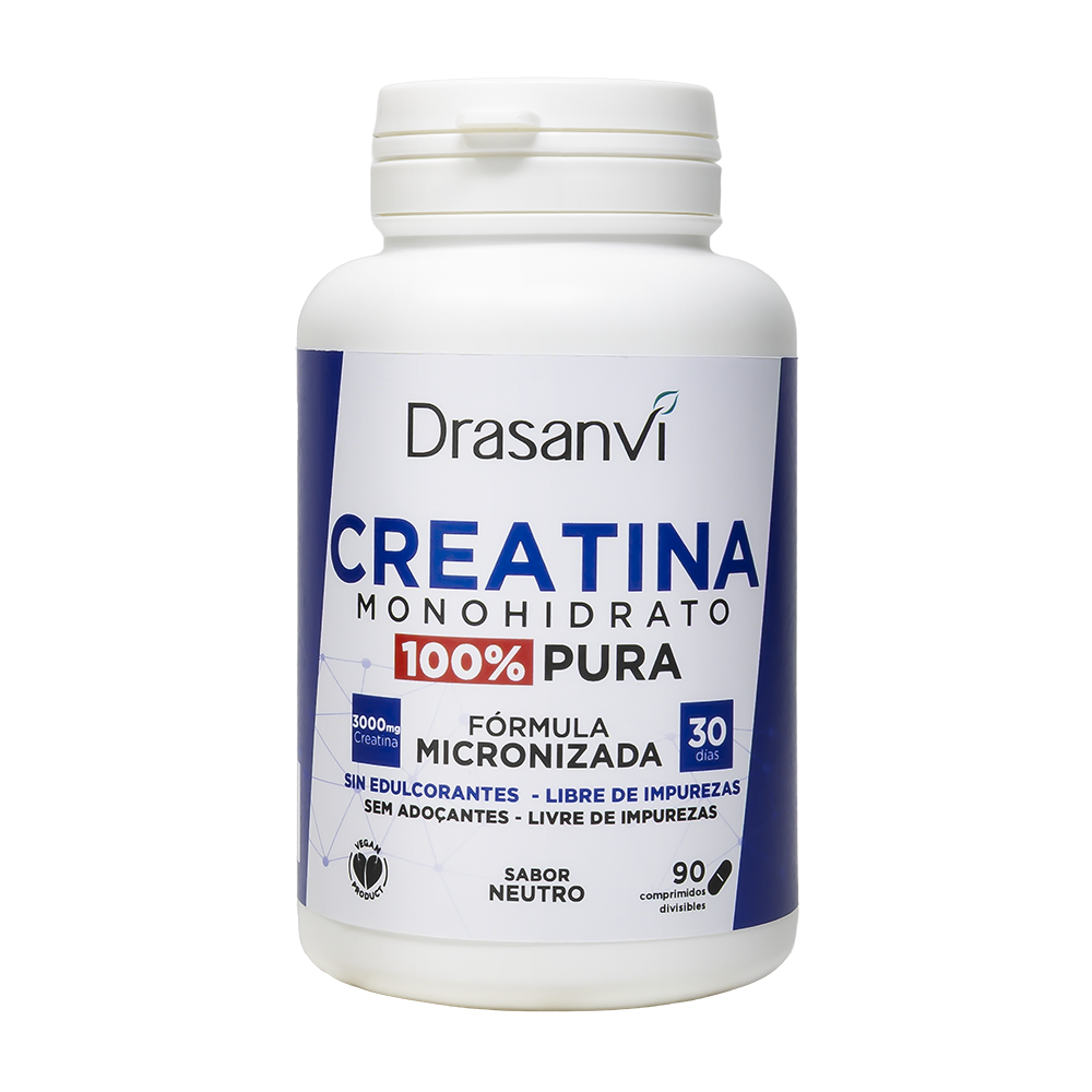 Monohidrato de Creatina 100% Pura · Drasanvi · 90 comprimidos