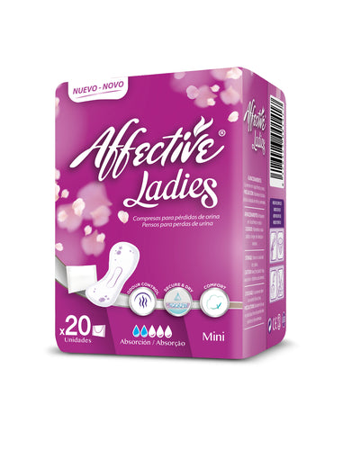 Compresas para Pérdidas Orina Mini · Affective · 20 unidades