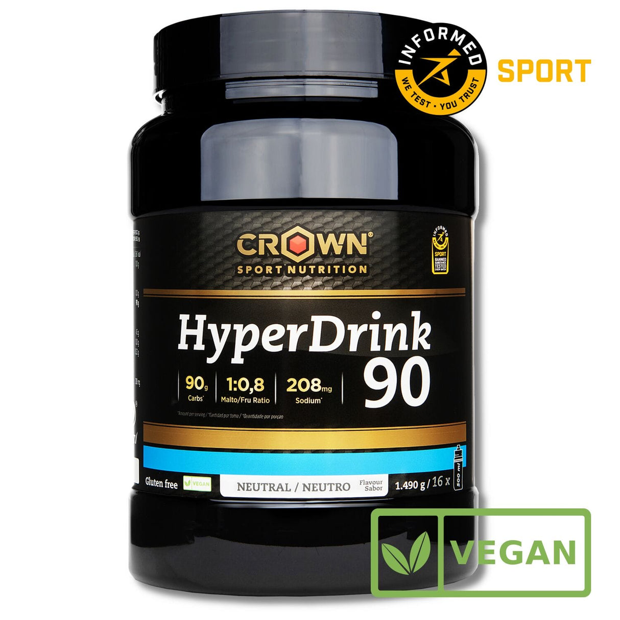 HyperDrink 90: Sabor Neutro · Crown Sport Nutrition · 1,49 kg