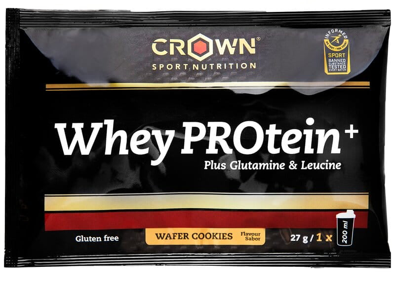 Whey PROtein+: Sabor Wafer Cookies · Crown Sport Nutrition · 27 gramos