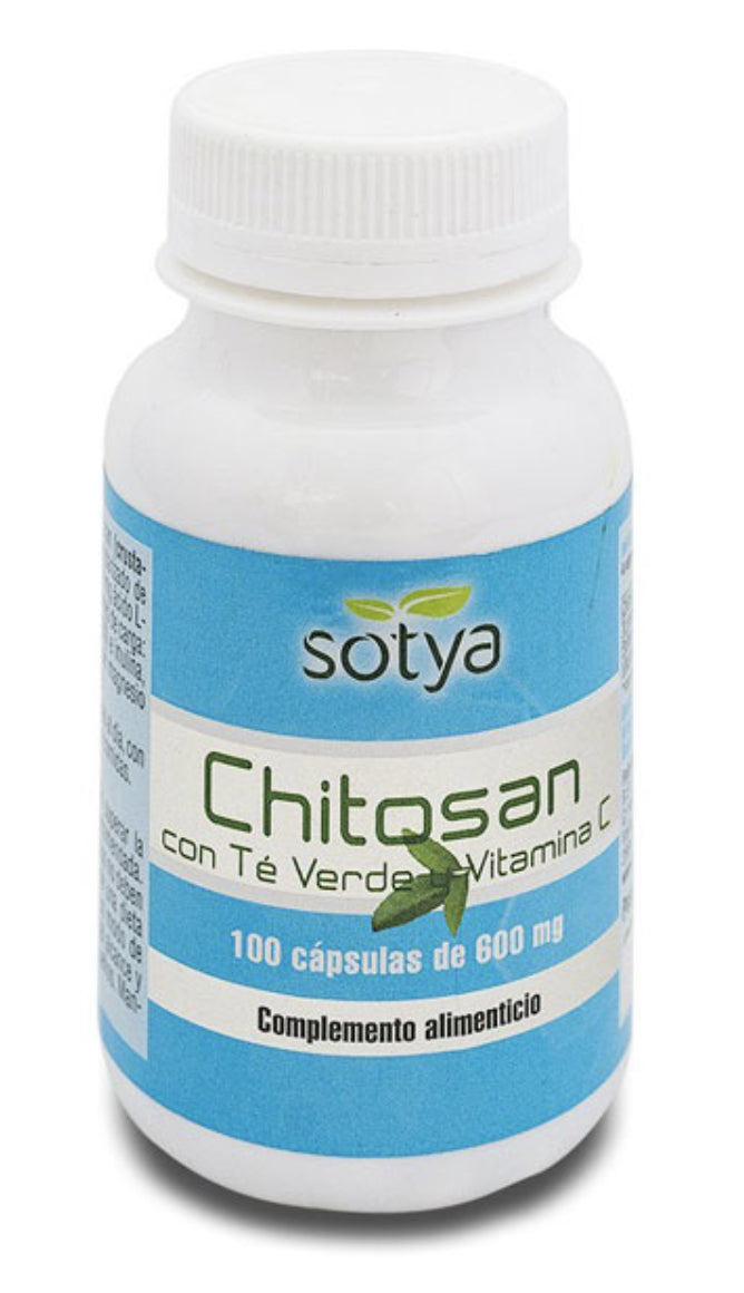 Chitosan con Te Verde y Vitamina C · Sotya · 100 cápsulas