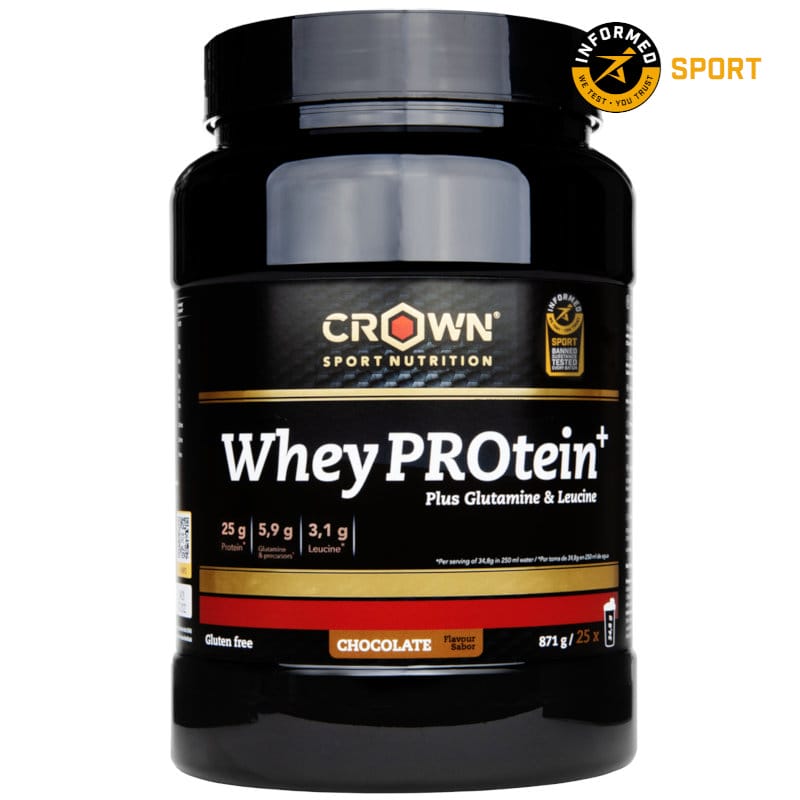 Whey PROtein+: Sabor Chocolate · Crown Sport Nutrition · 871 gramos