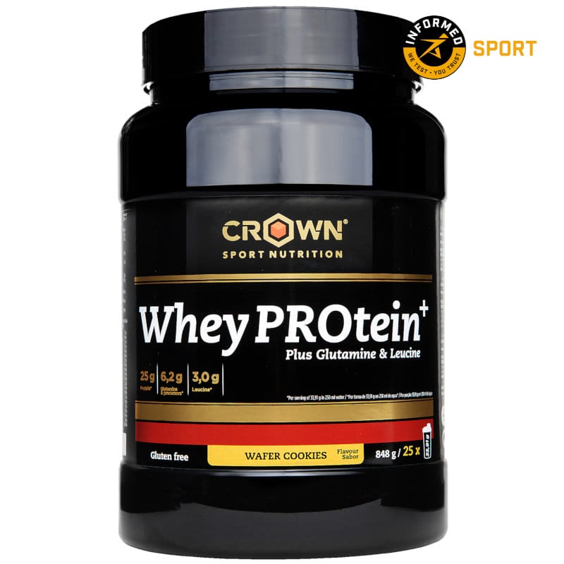Whey PROtein+: Sabor Wafer Cookies · Crown Sport Nutrition · 848 gramos