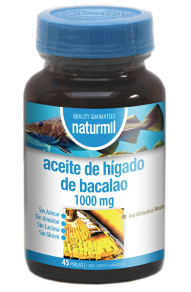 Aceite de Higado de Bacalao 1.000 mg · Naturmil · 45 perlas