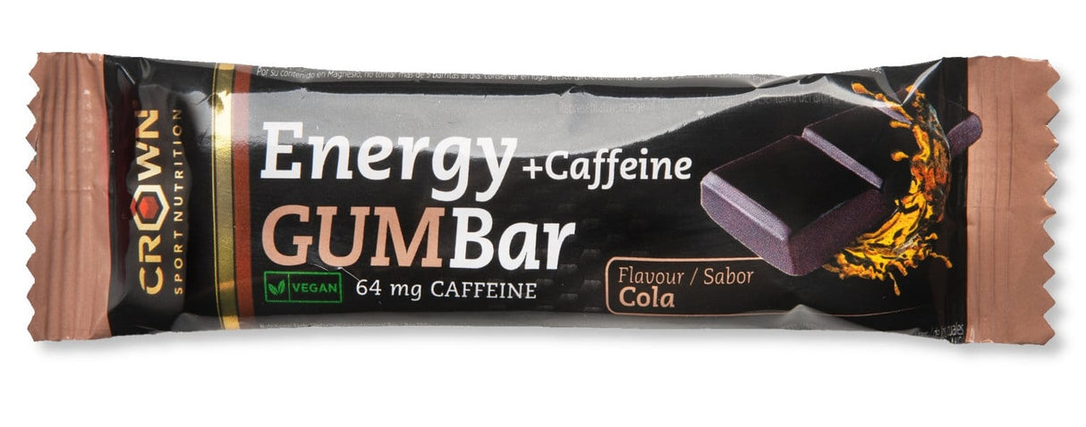 Energy Gum Bar + Cafeína: Sabor Cola · Crown Sport Nutrition · 30 gramos