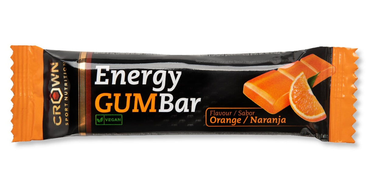 Energy Gum Bar: Sabor Naranja · Crown Sport Nutrition · 30 gramos
