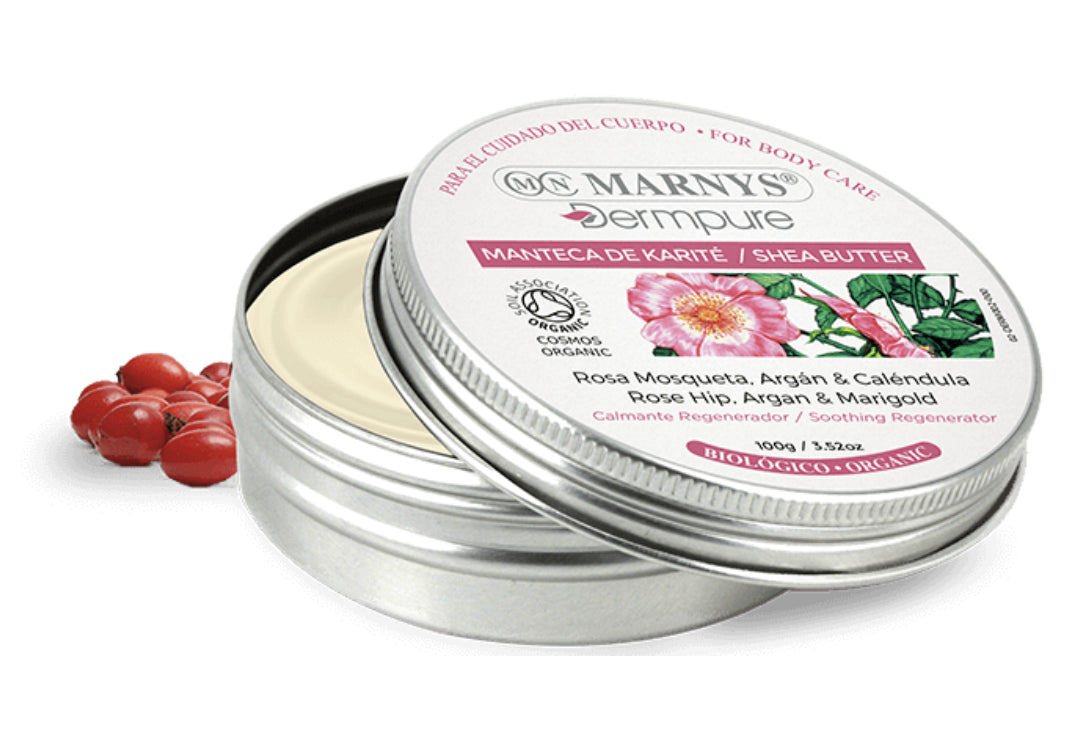 Manteca de Karite con Rosa Mosqueta, Argán y Caléndula BIO · Marnys · 100 gramos