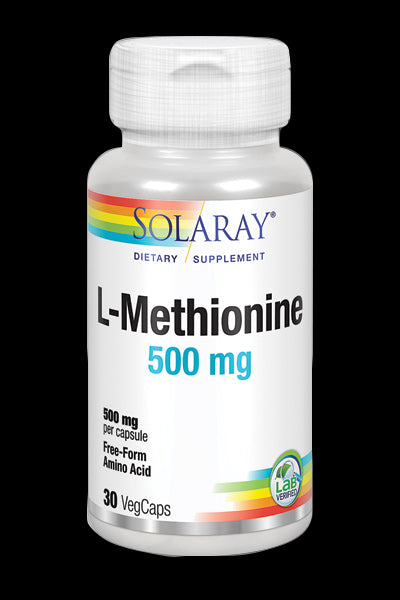 L-Metionina 500 mg · Solaray · 30 cápsulas