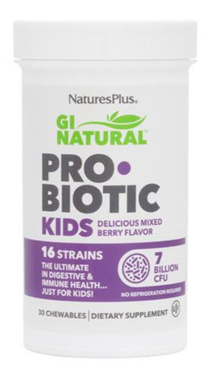 GI Natural - Probiotic Kids · Nature's Plus · 30 comprimidos