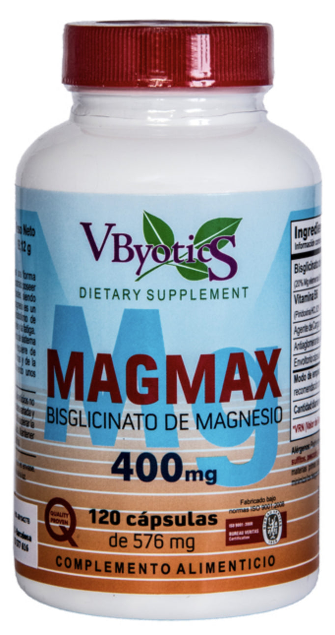 MagMax - Bisglicinato de Magnesio · VByotics · 120 cápsulas