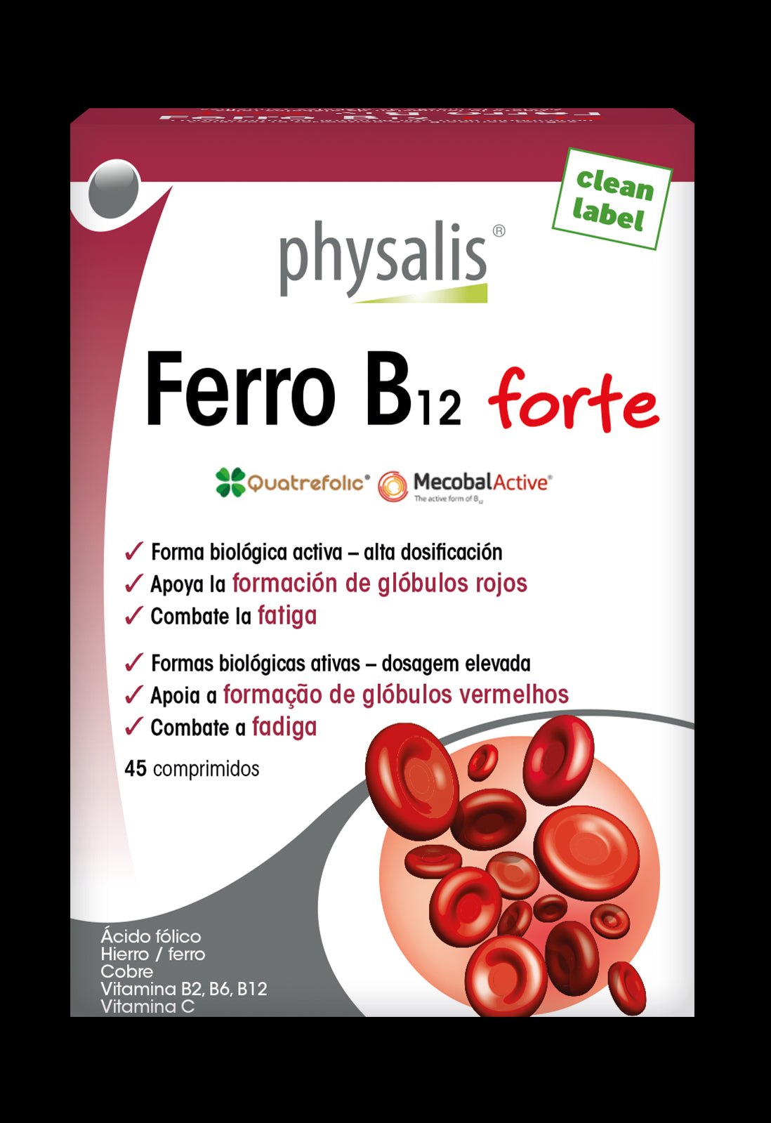Ferro B12 Forte · Physalis · 45 comprimidos
