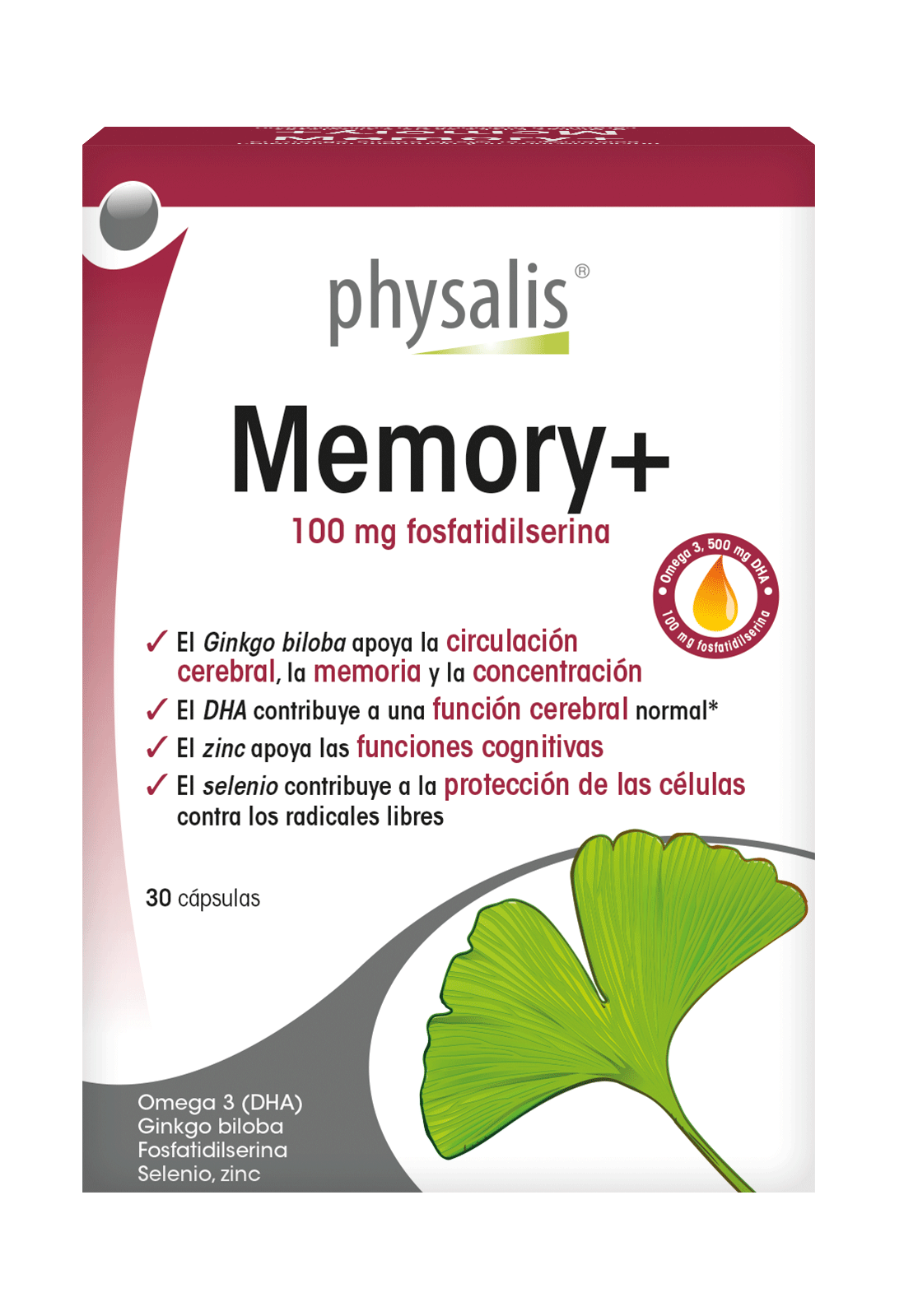 Memory+ · Physalis · 30 cápsulas