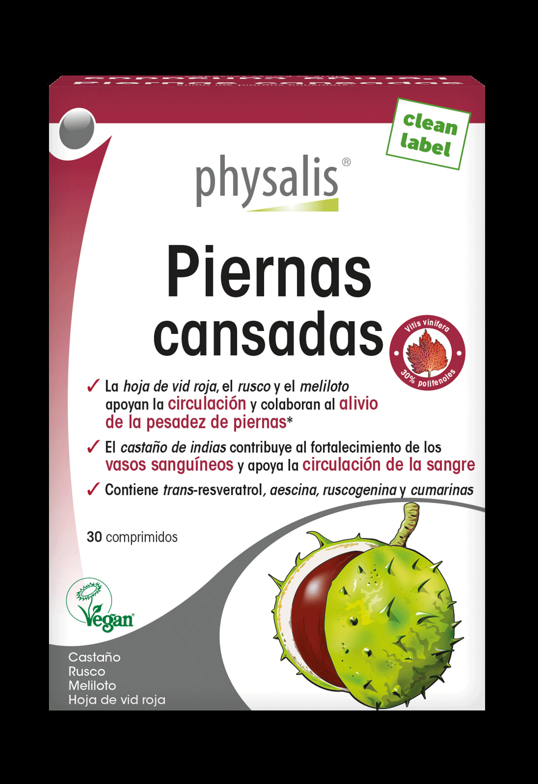 Piernas Cansadas · Physalis · 30 comprimidos