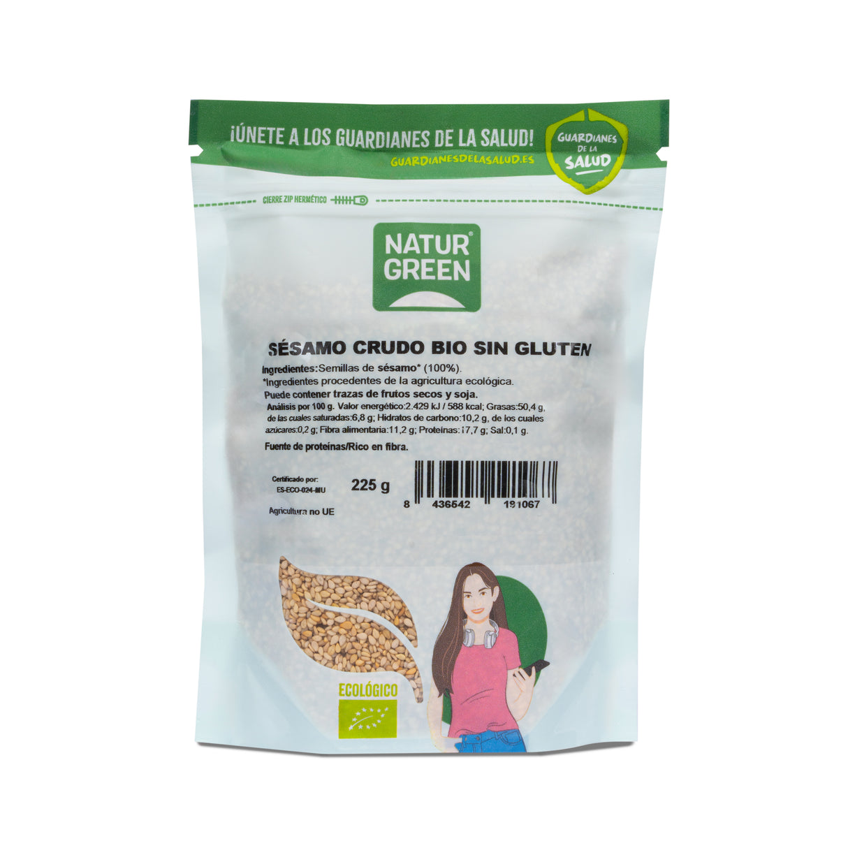 Semillas Sésamo Crudo Bio · Naturgreen · 225 gramos