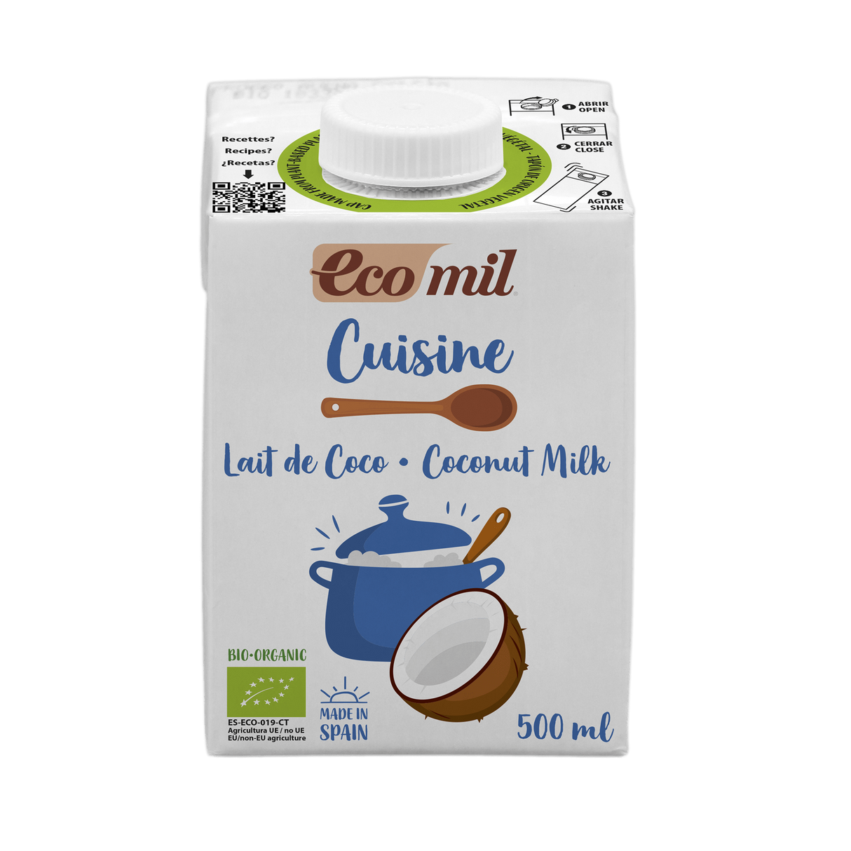 Crema para Cocinar - Cuisine Coco Bio · Ecomil · 500 ml