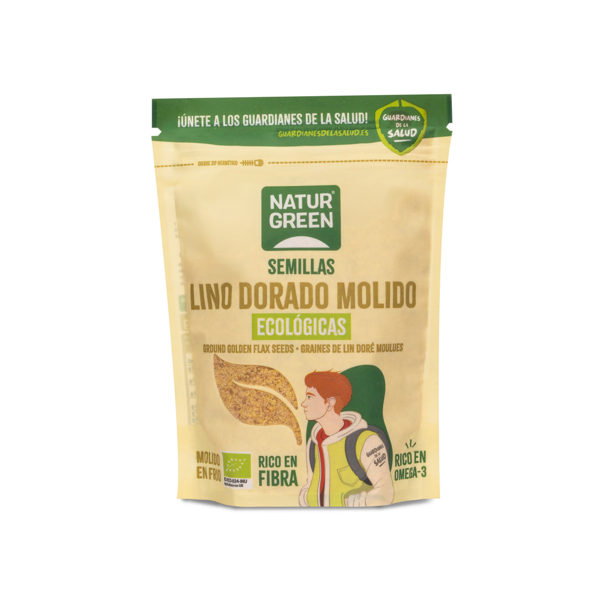 Semillas Lino Dorado Molido Bio · Naturgreen · 150 gramos