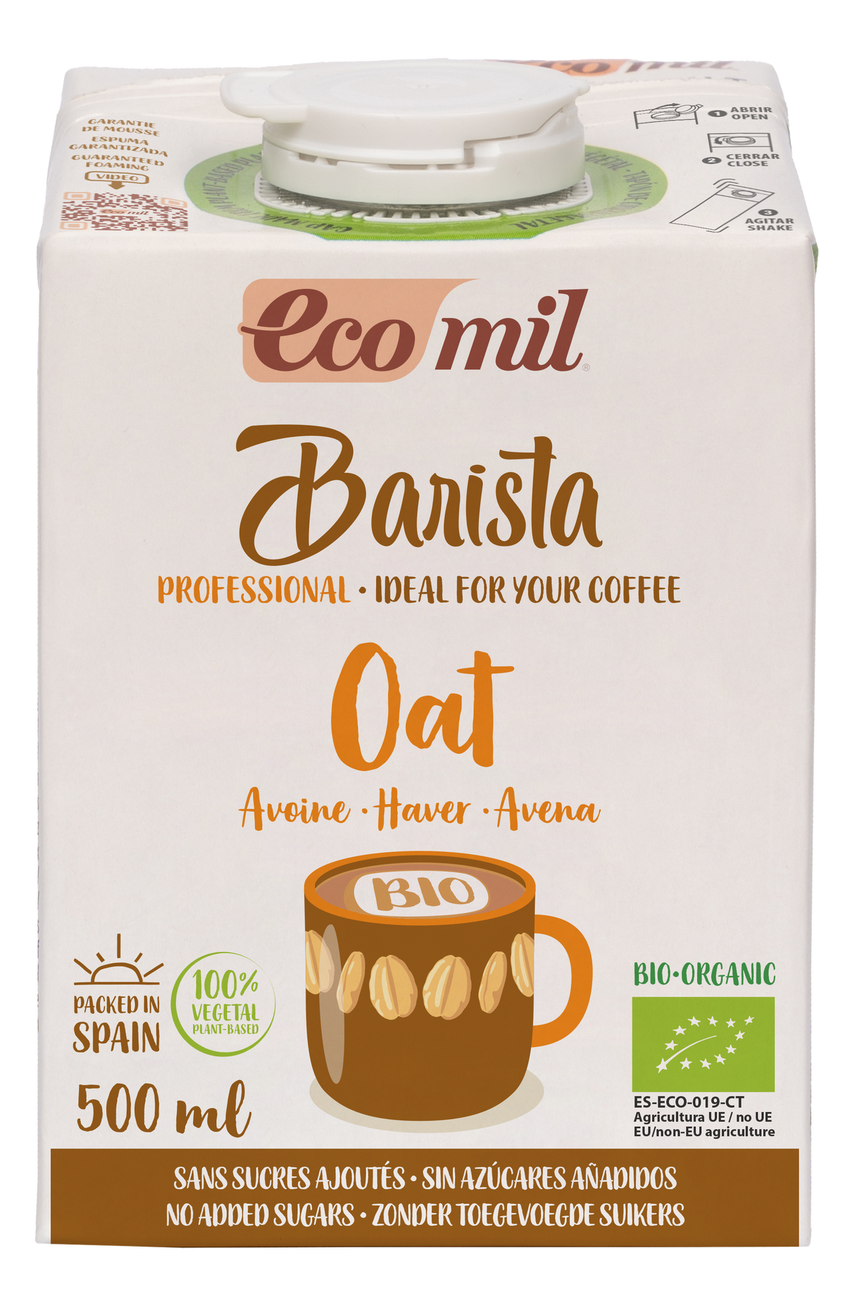 Bebida de Avena Barista Bio · Ecomil · 500 ml