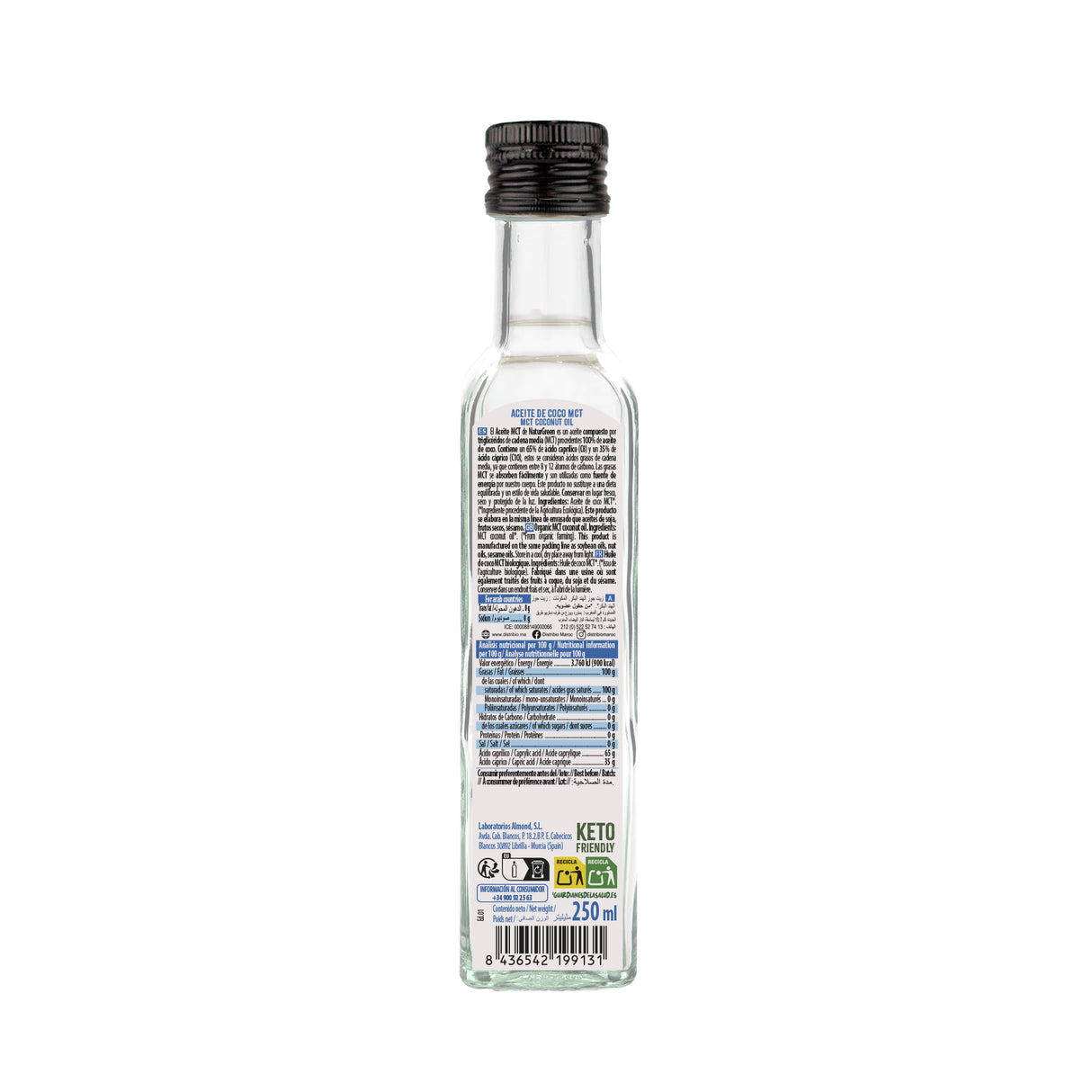 Aceite de Coco MCT Bio · Naturgreen · 250 ml