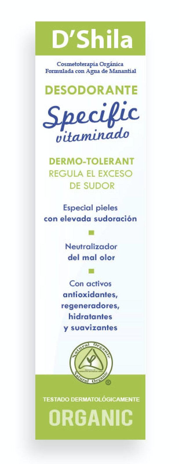 Desodorante Specific Vitaminado · D'Shila · 50 ml