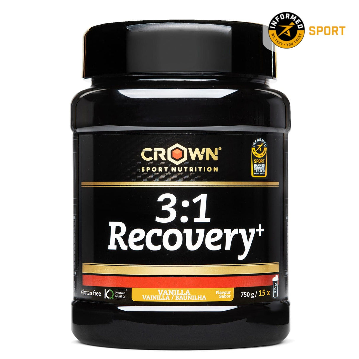 3:1 Recovery+: Sabor Vainilla · Crown Sport Nutrition · 750 gramos
