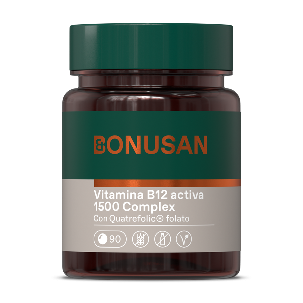 Vitamina B12 activa 1500 Complex · Bonusan · 90 comprimidos