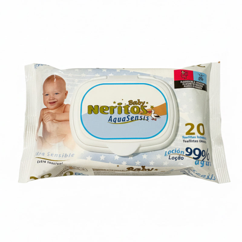 Toallitas Húmedas AquaSensis para Bebé · Baby Neritos · 20 unidades