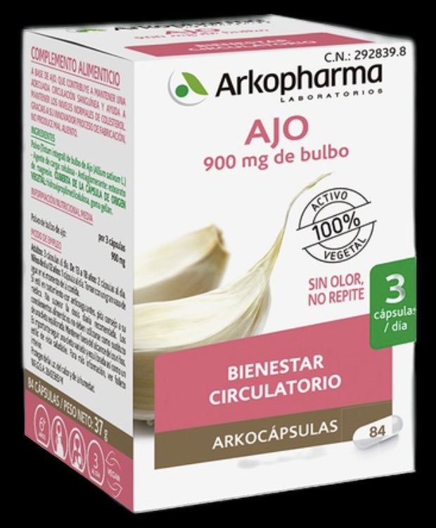 Arkocápsulas Ajo · Arkopharma · 84 cápsulas