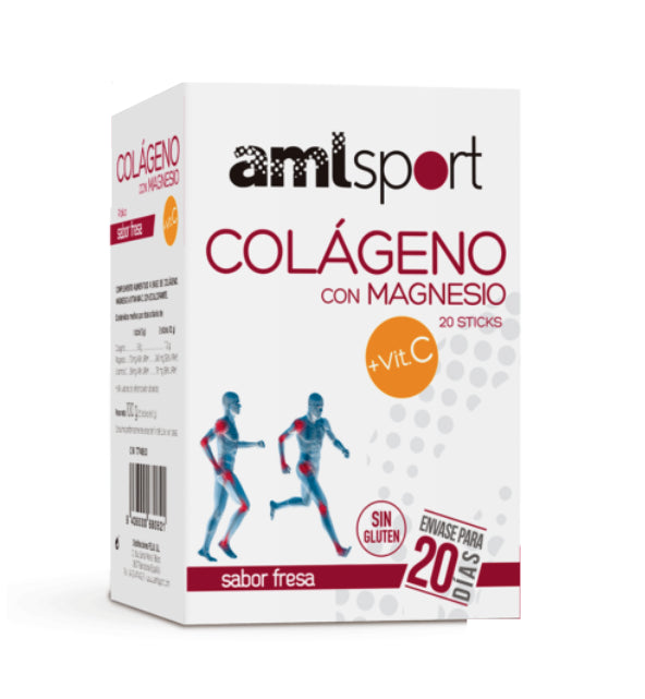 Colágeno con Magnesio + Vitamina C AML Sport · Ana María LaJusticia · 20 sticks