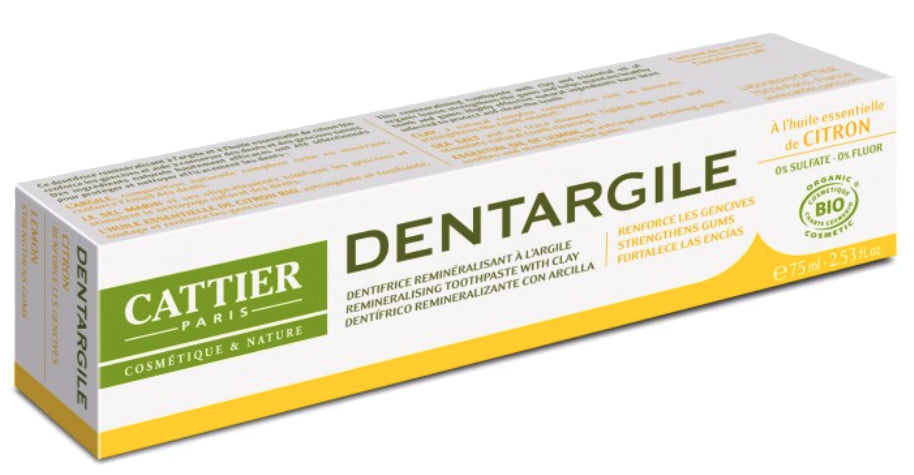 Dentífrico Dentargile Limón · Cattier · 75 ml