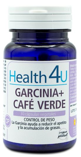 Garcinia + Café Verde · Health4U · 30 cápsulas