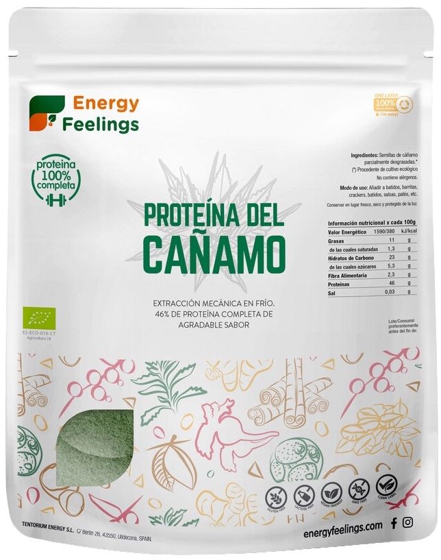 Proteína del Cáñamo · Energy Feelings · 500 gramos