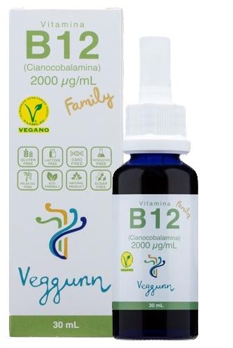 Vitamina B12 Líquida 2.000 mcg · Veggunn · 30 ml