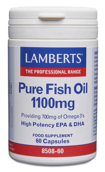 Aceite de Pescado Puro 1.100 mg · Lamberts · 60 perlas