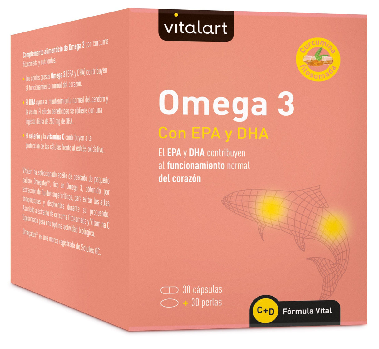 Omega 3 · Vitalart · 30 perlas + 30 cápsulas