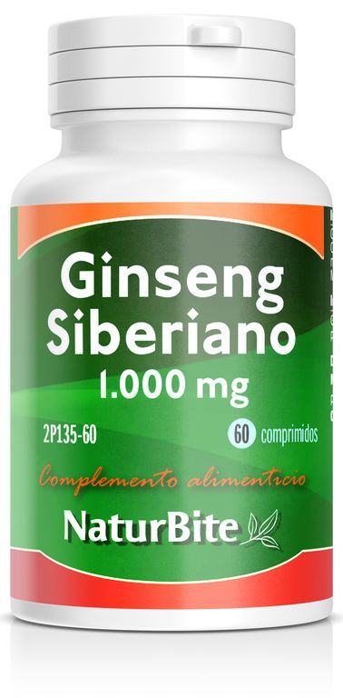 Ginseng Siberiano 1.000 mg · NaturBite · 60 comprimidos