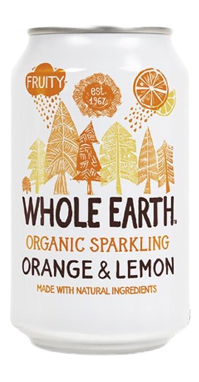 Refresco de Naranja y Limón · Whole Earth · 330 ml