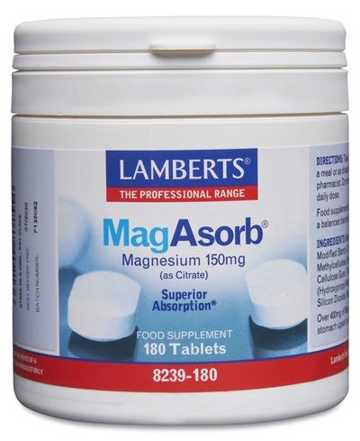 MagAsorb · Lamberts · 180 comprimidos