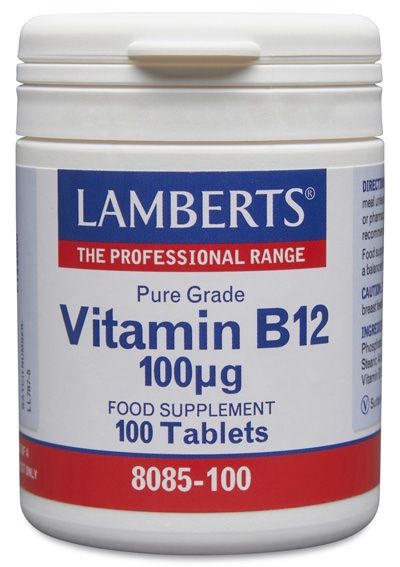 Vitamina B12 100 mcg · Lamberts · 100 comprimidos
