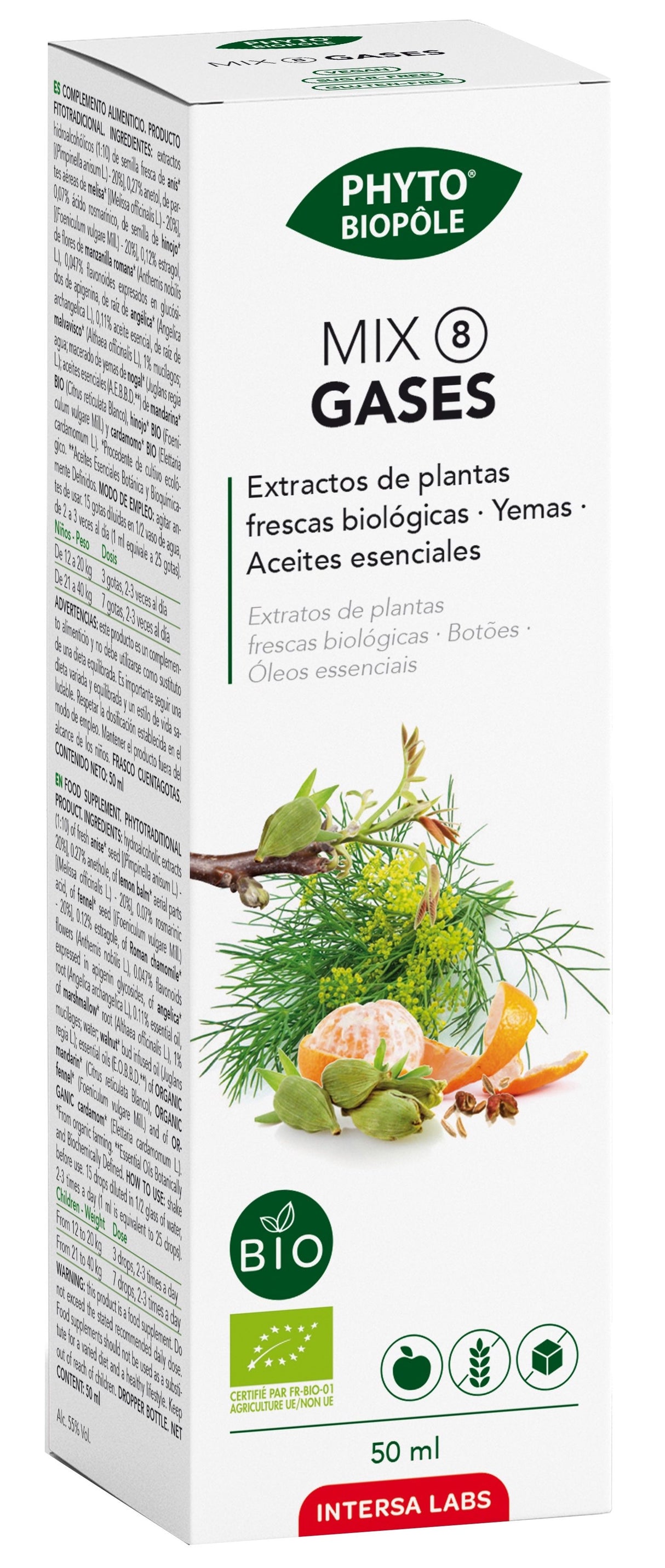 Phyto-Biopole Mix Gases 8 · Dietéticos Intersa · 50 ml