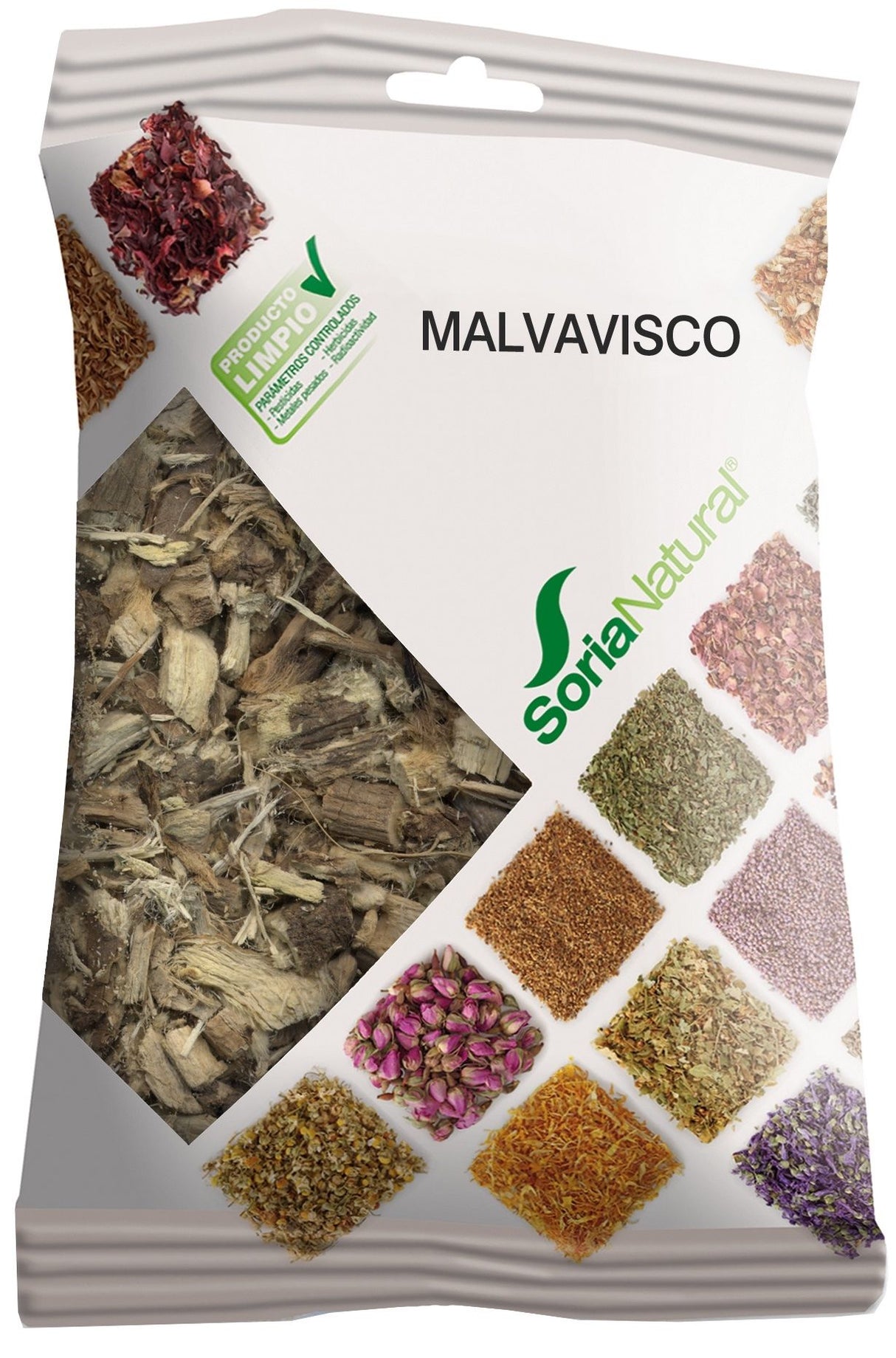 Raíz de Malvavisco en Bolsa · Soria Natural · 75 gramos