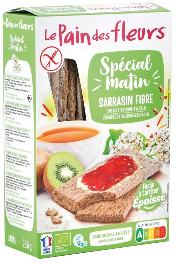 Tostadas Crujientes Ecológicas de Sarraceno Special Matin · Le Pain des Fleurs · 230 gramos