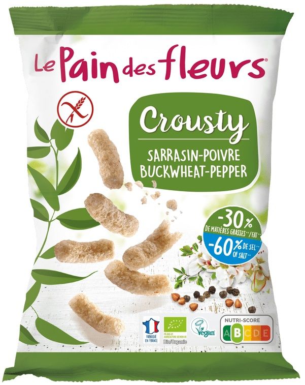 Ganchito Crousty de Sarraceno con Pimienta · Le Pain des Fleurs · 75 gramos