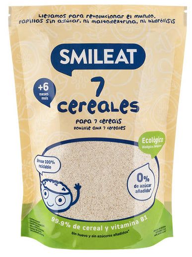 Papilla Ecológica de 7 Cereales · Smileat · 200 gramos