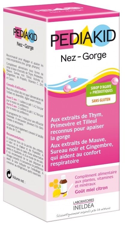 Jarabe Infantil Nariz y Garganta · Pediakid · 250 ml