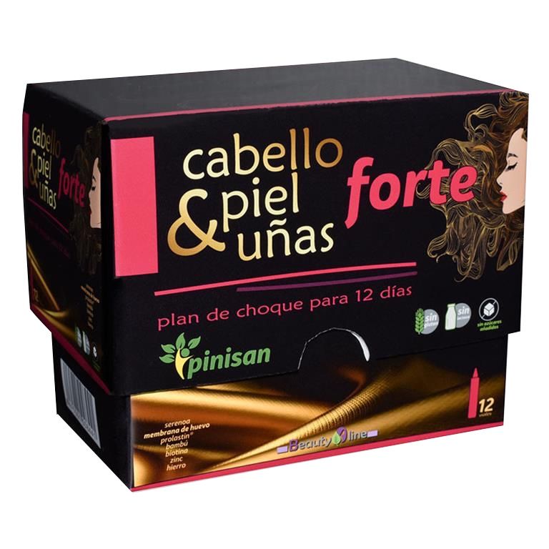 Cabello, Piel y Uñas Forte · Pinisan · 12 viales